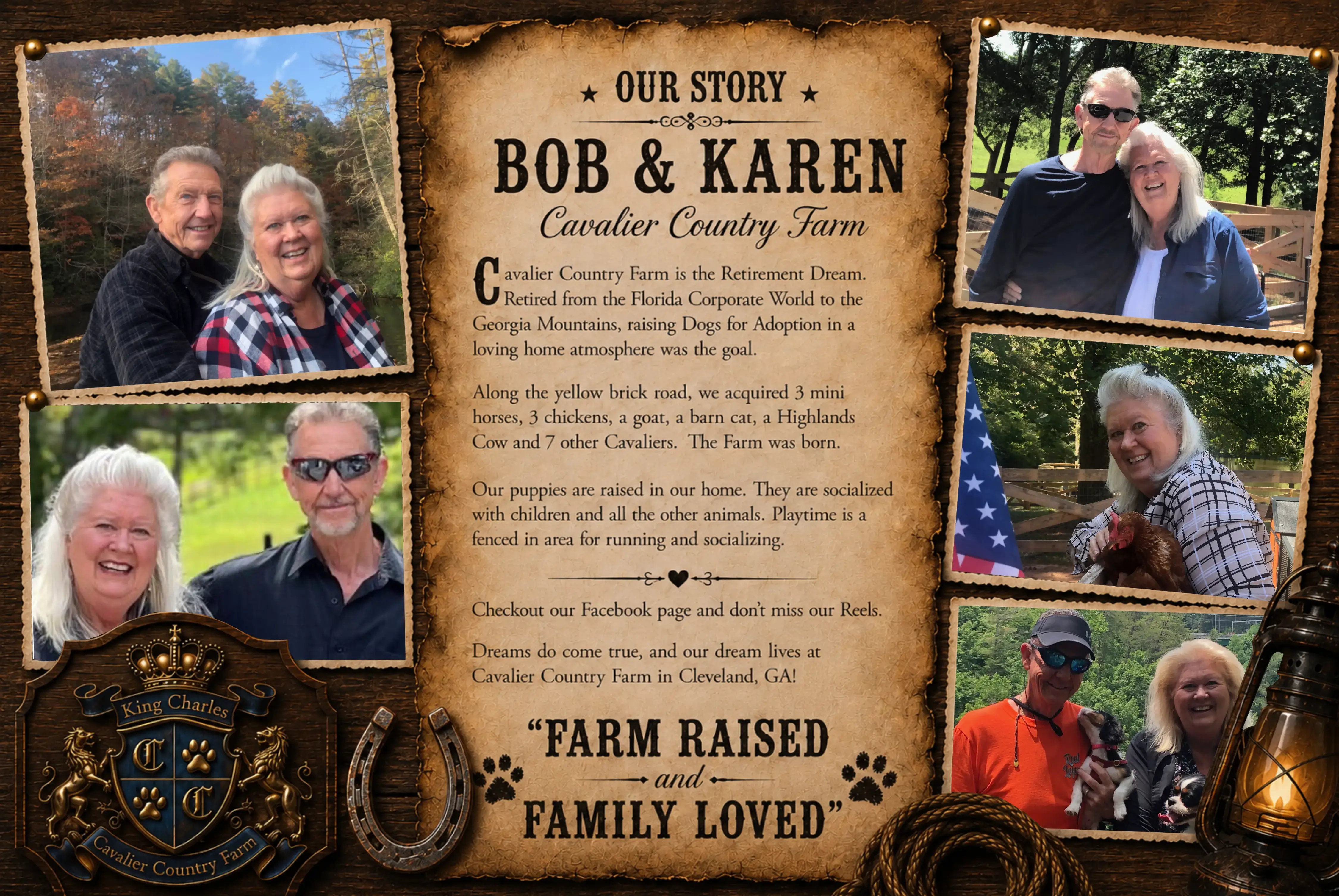 Bob and Karen story at Cavalier Country Farm