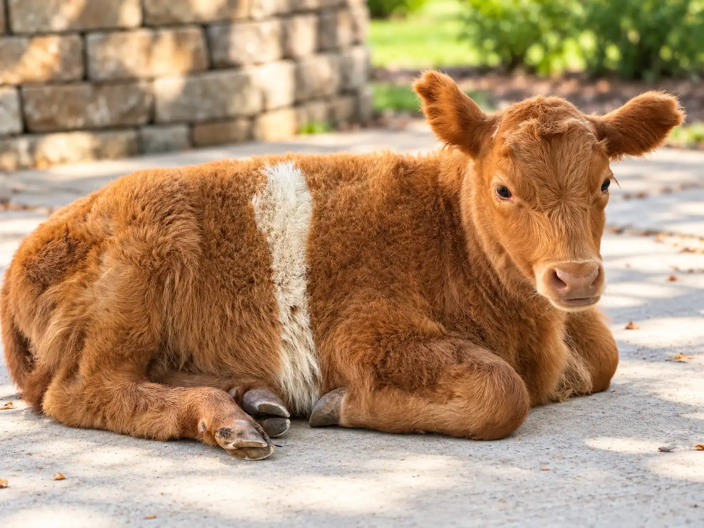 Maui, the newest Highland calf at Cavalier Country Farm